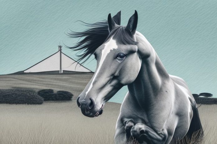A trakehner horse in a rural setting in port elizabeth