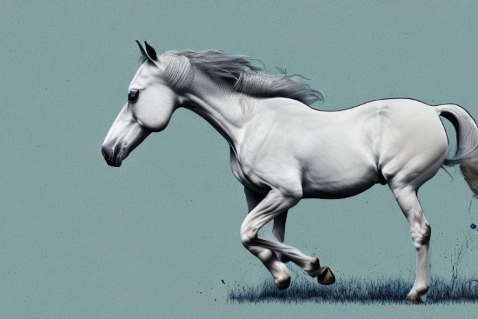 A trakehner horse in a field in botshabelo