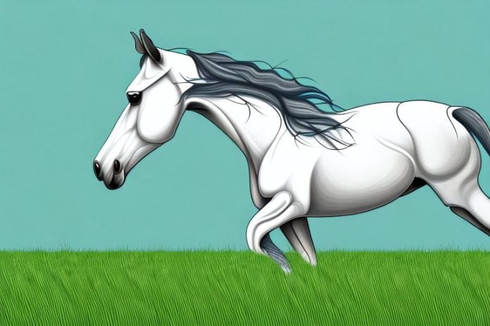 A trakehner horse in a grassy field in louis trichardt