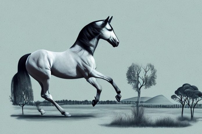 A trakehner horse in a landscape setting in bela-bela