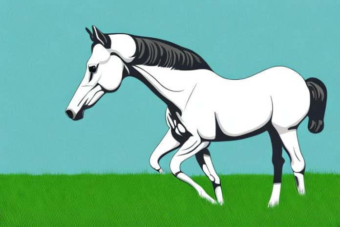 A trakehner horse in a grassy field in barberton