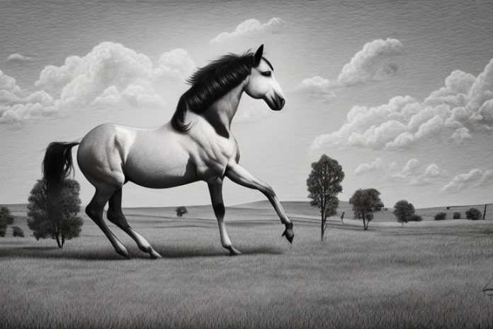 A trakehner horse in a rural setting in lydenburg