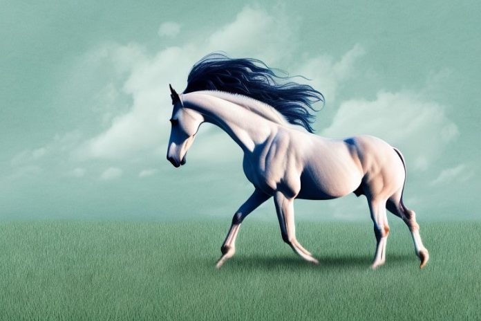 A trakehner horse in a field in kathu