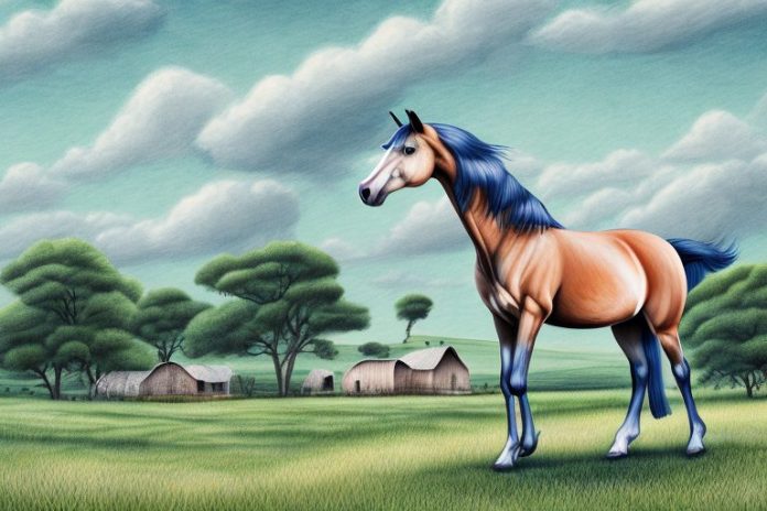 A trakehner horse in a rural setting in worcester