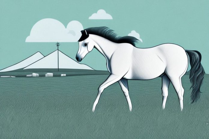 A trakehner horse in a field in mossel bay