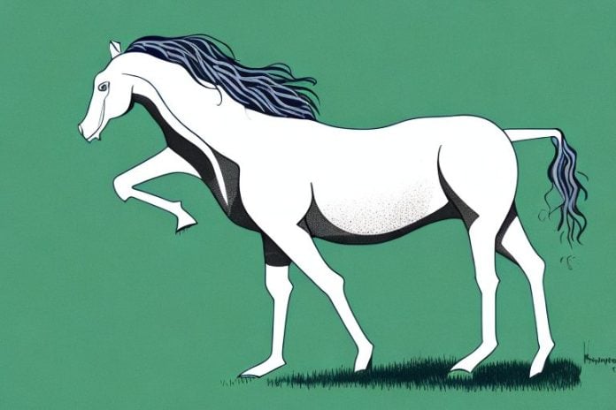 A kathiawari horse in a grassy field in pietermaritzburg