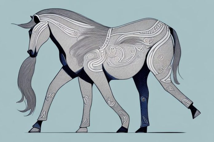 A kathiawari horse in its natural environment in newcastle