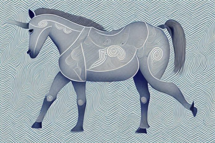 A kathiawari horse in its natural environment in ladysmith