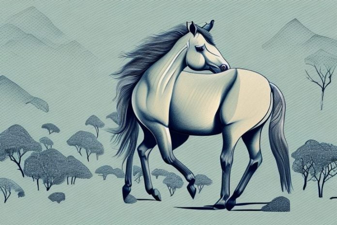 A kathiawari horse in a pinetown
