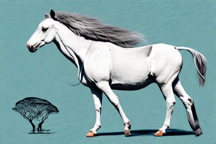 A kathiawari horse in its natural environment in the eastern cape of south africa