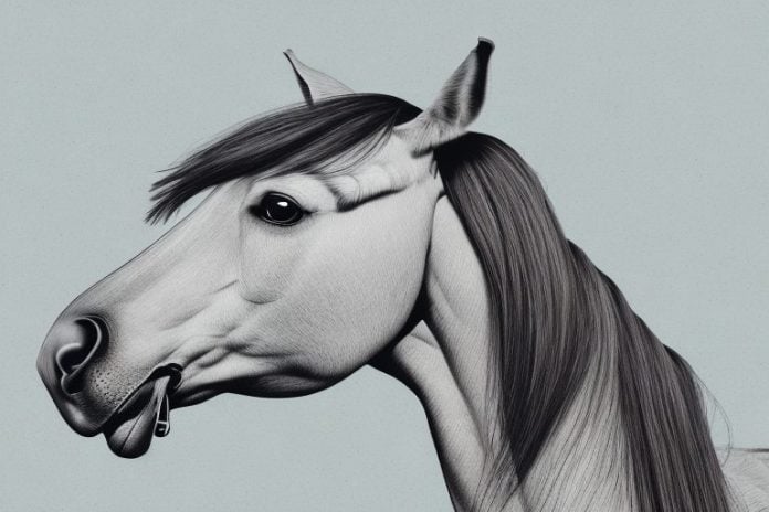 A kathiawari horse in a rural south african setting