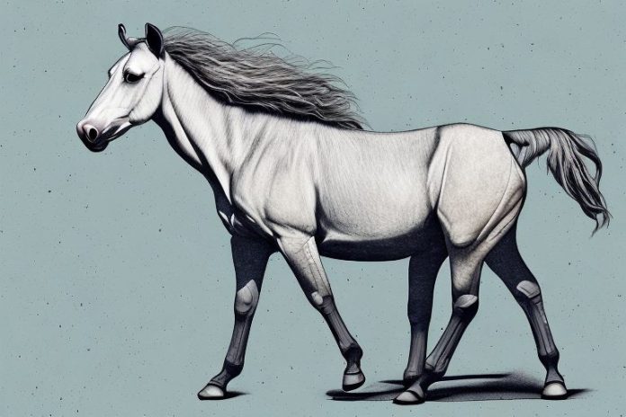 A kathiawari horse in a south african landscape
