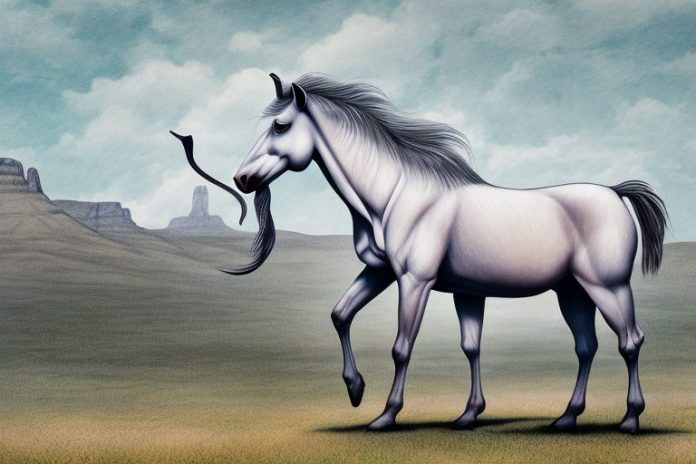 A kathiawari horse in a rural setting in harrismith