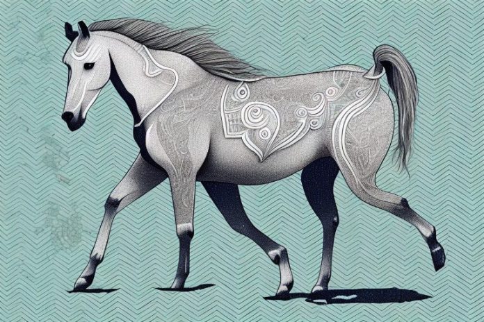 A kathiawari horse in its natural habitat in gauteng