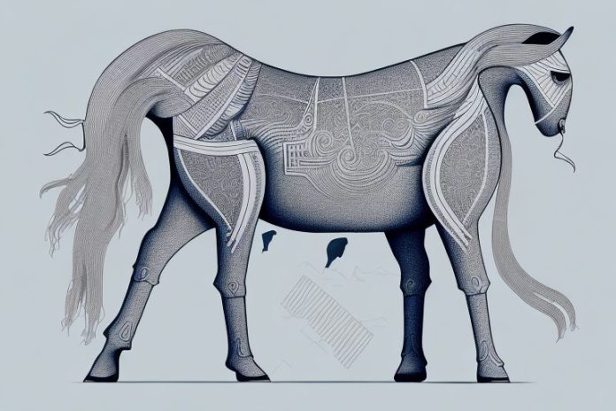 A kathiawari horse in its natural environment in soweto