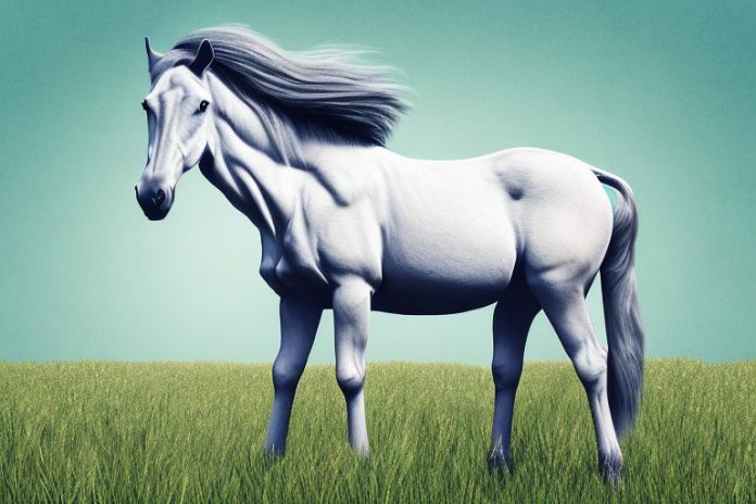 A kathiawari horse standing in a field in east rand