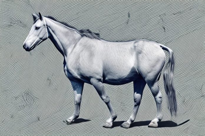 A kathiawari horse in a rural setting in vanderbijlpark