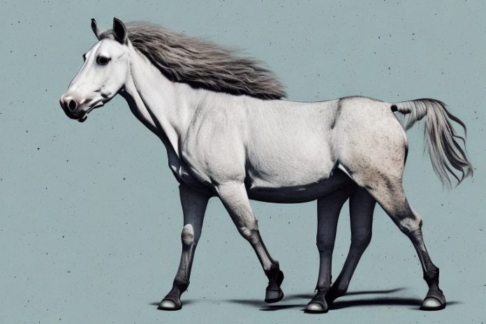 A kathiawari horse in a south african landscape