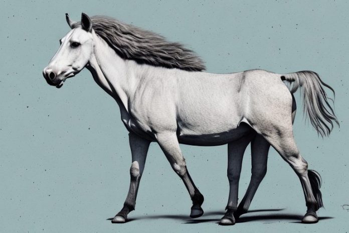 A kathiawari horse in a south african landscape