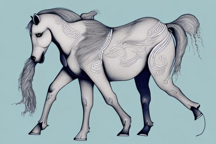 A kathiawari horse in its natural environment in midrand