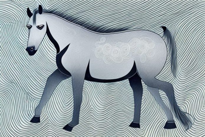 A kathiawari horse in its natural environment in mokopane