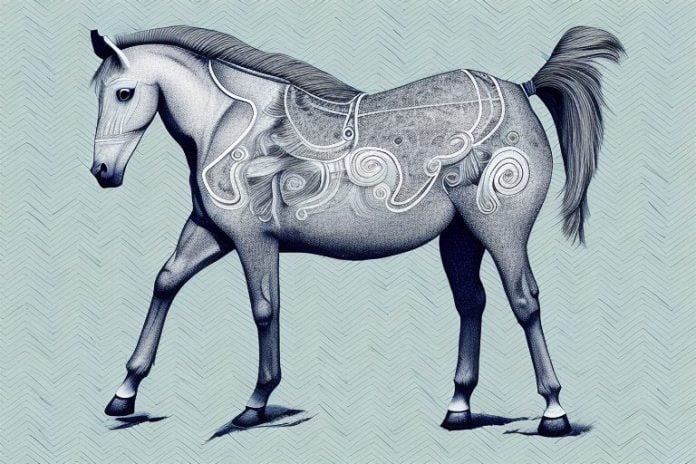 A kathiawari horse in its natural environment in modimolle