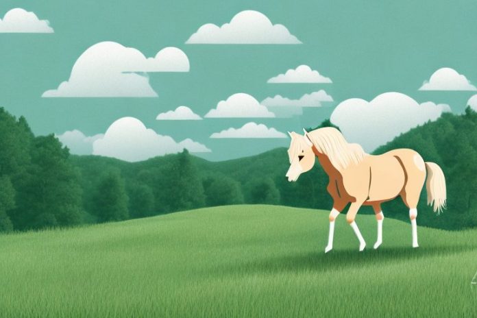 A haflinger horse in a rural setting