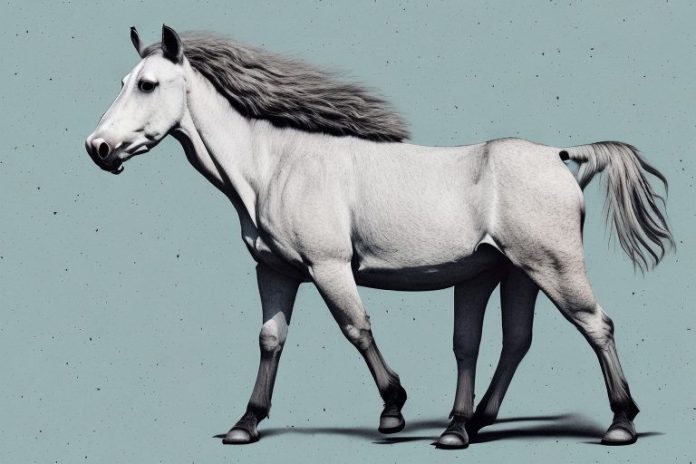 A kathiawari horse in a south african landscape