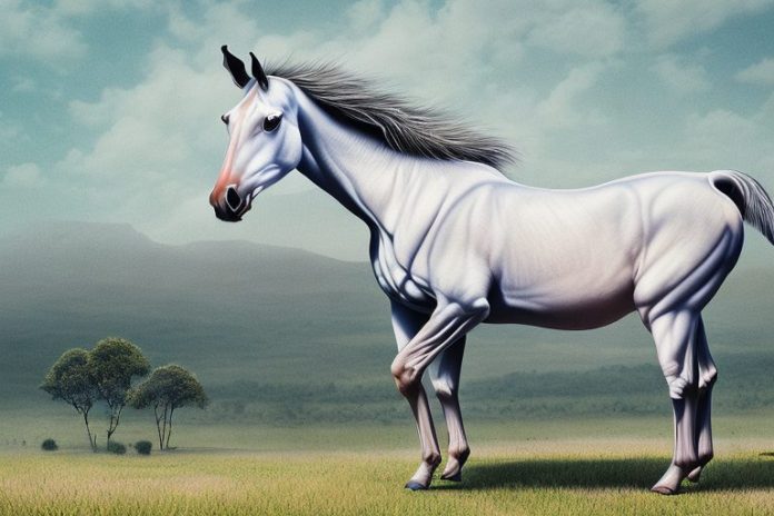 A kathiawari horse in a rural setting in mpumalanga