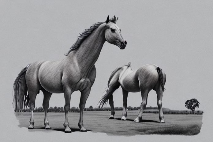 A kathiawari horse in a rural setting in standerton