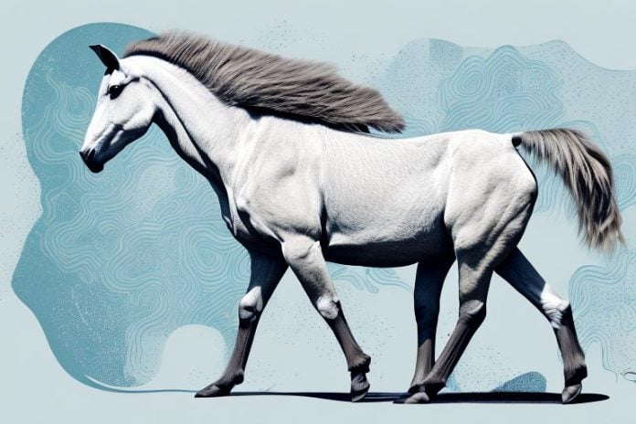 A kathiawari horse in its natural habitat in white river