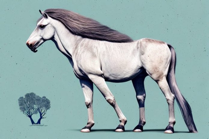 A kathiawari horse in its natural habitat in postmasburg