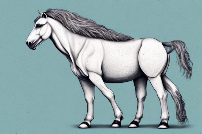 A kathiawari horse in its natural environment in brits
