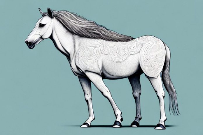 A kathiawari horse in its natural environment in cape town