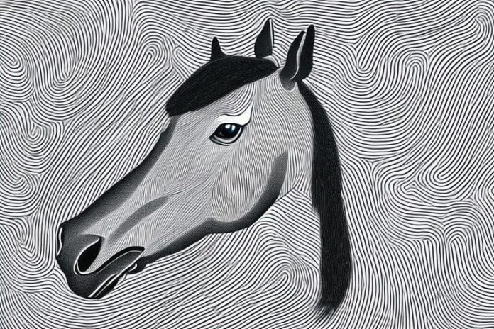 A horse in the black forest of kwa zulu natal