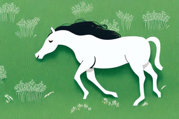 A horse in a lush green meadow in the black forest of aliwal north