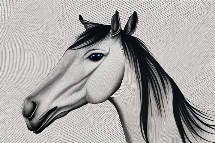A horse in the black forest of potchefstroom