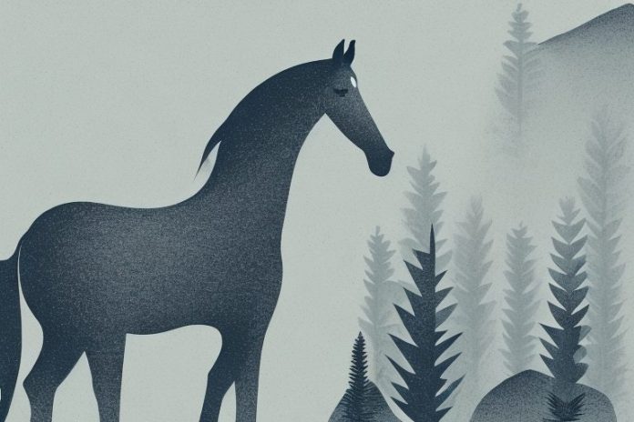 A horse in the black forest of the western cape
