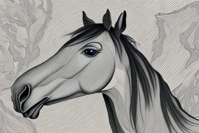 A horse in the black forest of paarl