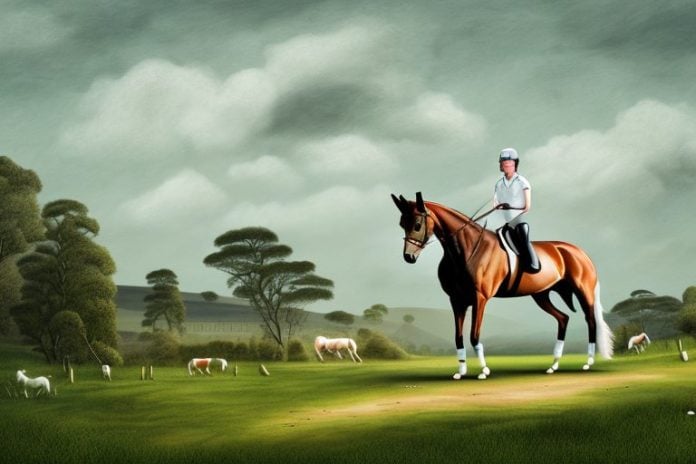An irish sport horse in a rural landscape in pietermaritzburg