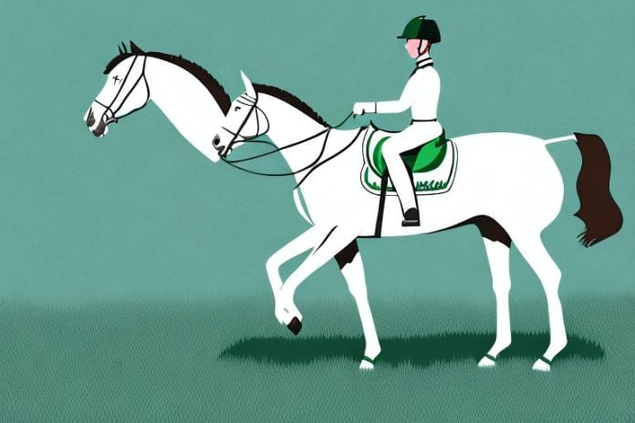 An irish sport horse in a field in empangeni