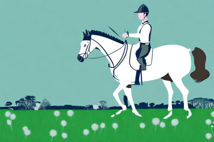 An irish sport horse in a field in bloemfontein