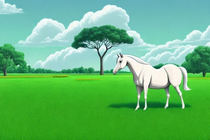 A horse in a field