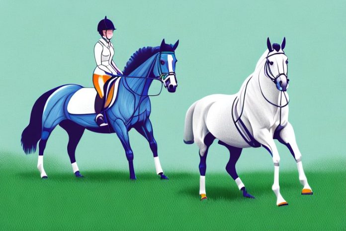 An irish sport horse in a field in johannesburg