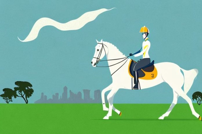 An irish sport horse in a field in greater pretoria