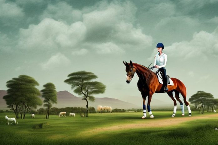 An irish sport horse in a rural landscape in polokwane