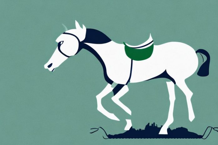 A majestic irish sport horse in a rural south african landscape