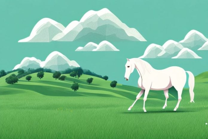 A horse in a field