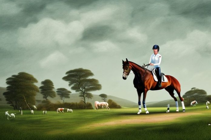 An irish sport horse in a rural landscape in witbank
