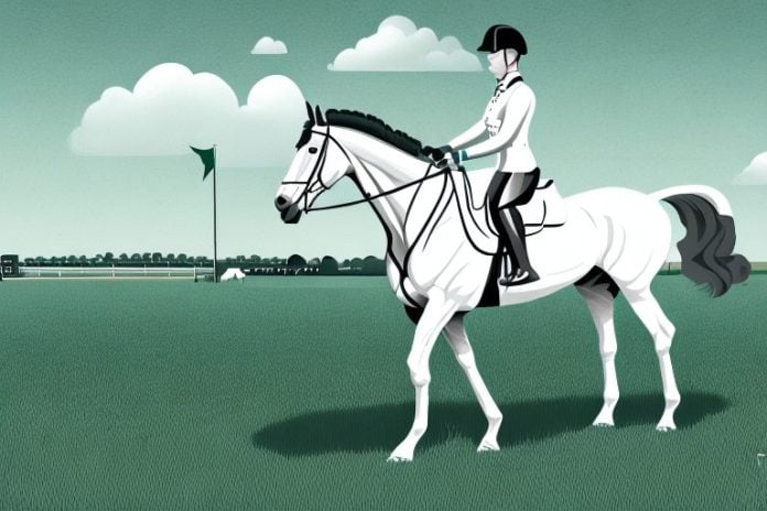 An irish sport horse in a field in standerton